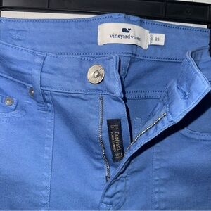 Vineyard Vines Women's Blue Canadian Denim High-Rise Straight Crop Size 26 Jeans